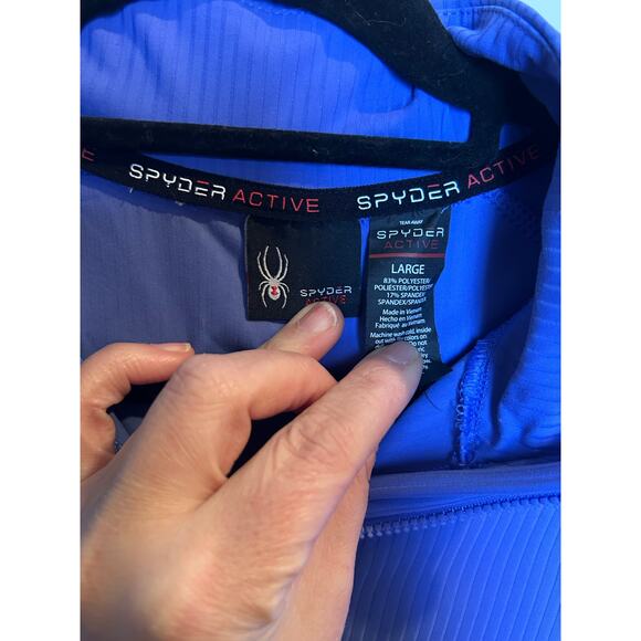 Spyder Women Size Large L 1/4 zip Athletic Pullover Quarter Zip Purple - Picture 2 of 10